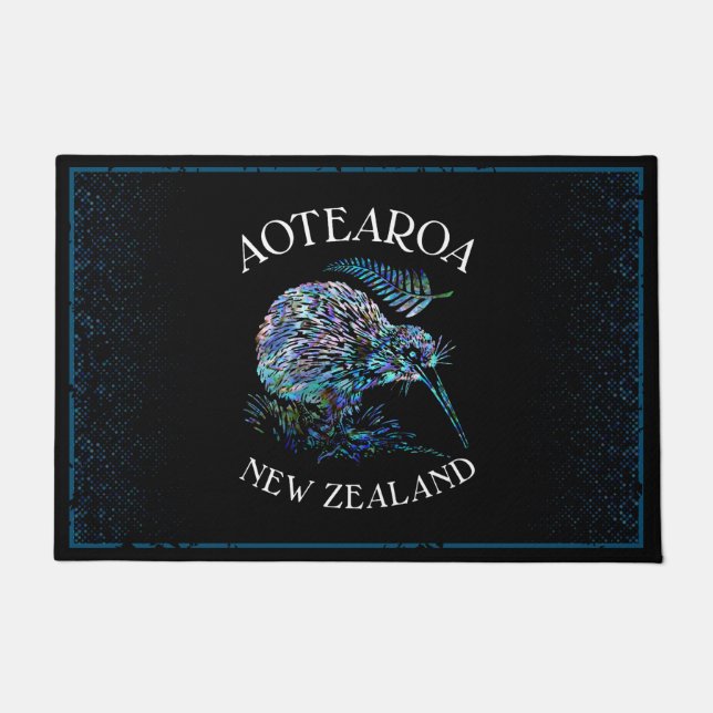 TAPETE NOVA ZEALAND MAP RINGS PAUA DOORMAT (Frente)