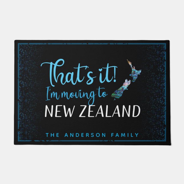 TAPETE NOVA ZEALAND MAP SIMPLES PAUA DOORMAT (Frente)
