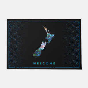 TAPETE NOVA ZEALAND MAP SIMPLES PAUA DOORMAT