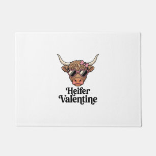Tapete Novilha Valentine Highland Cow Design Vintage_1
