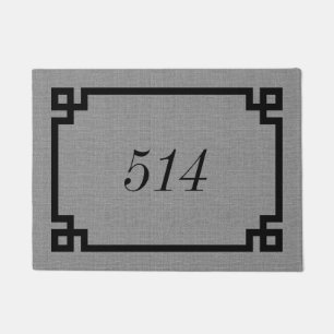 Tapete Número de Endereço Personalizado Rustic Gray Greek