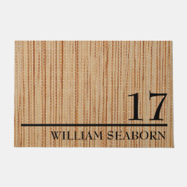 Tapete Número e Nome da Casa Russa Moderna Personalizada