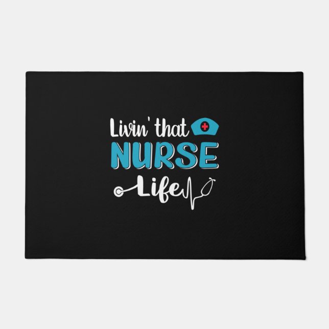 Tapete Nurse Gift | Living That Nurse Life (Frente)