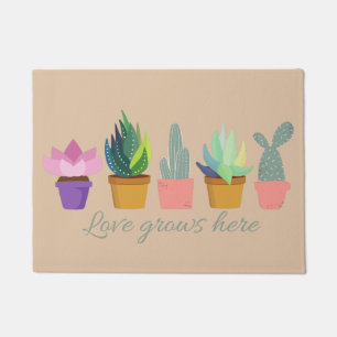 Tapete O amor cresce aqui o Succulent