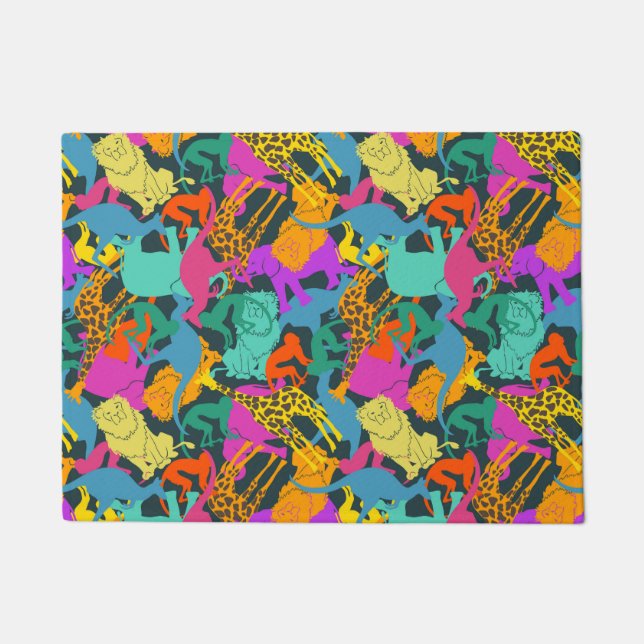 Tapete O animal mostra em silhueta o teste padrão (Frente)