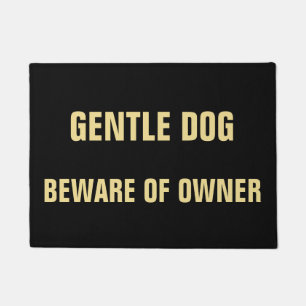 Tapete O cão delicado do humor engraçado Beware da