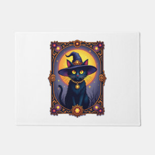 Tapete O Gato Bruxo Cartão Tarot Halloween Vintage Gótico