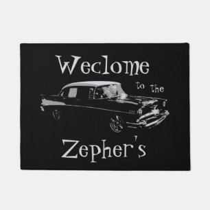 Tapete O hot rod extravagante, adiciona o Doormat do