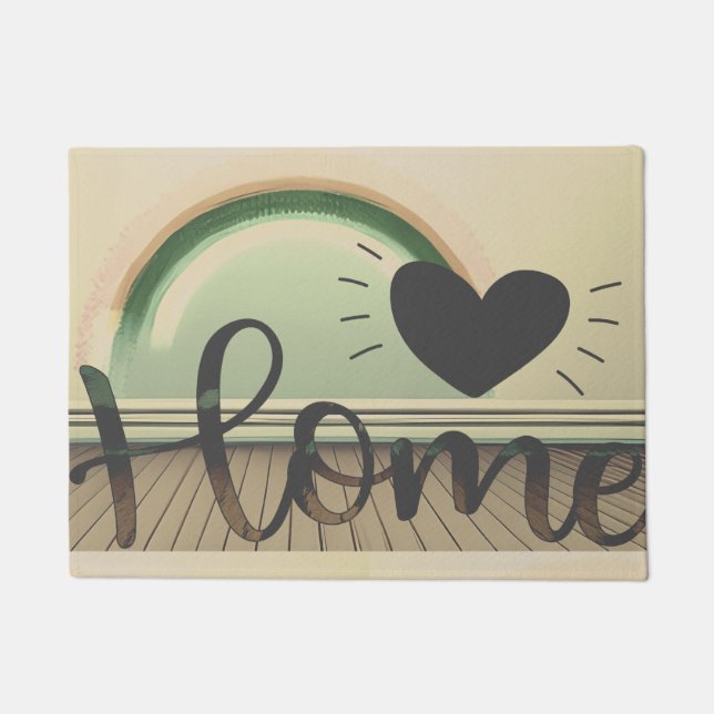 Tapete O lar é onde o coração está Doormat (Frente)