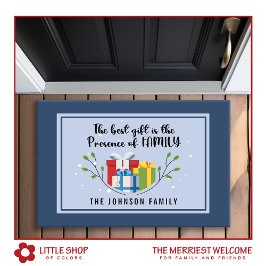 Tapete O melhor presente é o Natal do Monograma da Famíli