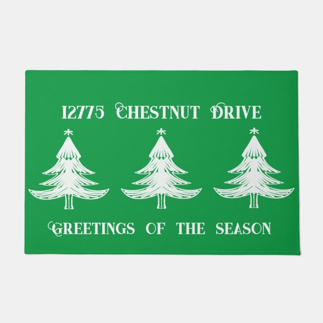 Tapete O meu endereço num Natal Festivo (Frente)