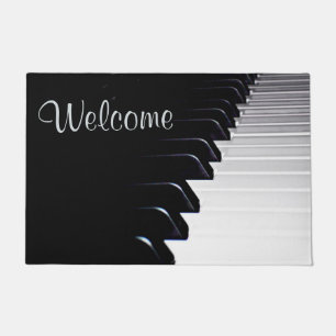 Tapete O piano preto e branco fecha o Doormat da esteira