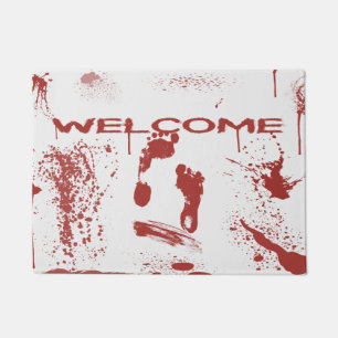 Tapete O sangue sangrento da pegada Splattered o Dia das