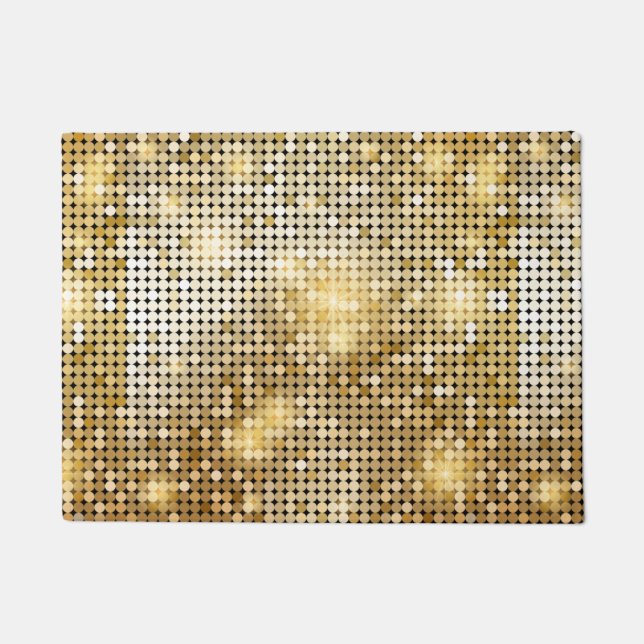 Tapete O sequin dourado sparkling brilhante brilha bola (Frente)