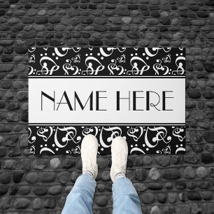 Tapete O teste padrão preto e branco da música adiciona