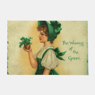 Tapete "O Uso do Verde" cartão vintage, 1907