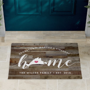 Tapete O Vineyard Home Town Personalized Wood Look da Mar