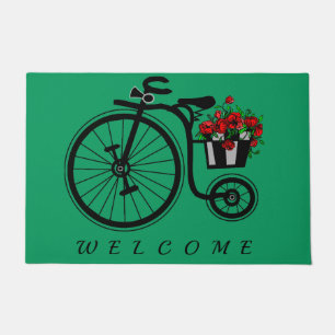Tapete O vintage romântico floresce a bicicleta - boa