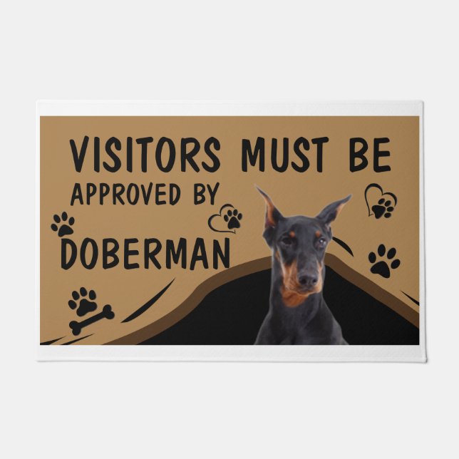 Tapete O Visitante Deve Ser Aprovado Pelo Springer Doberm (Frente)