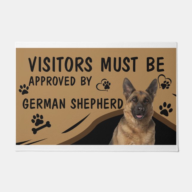 Tapete O Visitante Deve Ser Aprovado Por German shepherd (Frente)