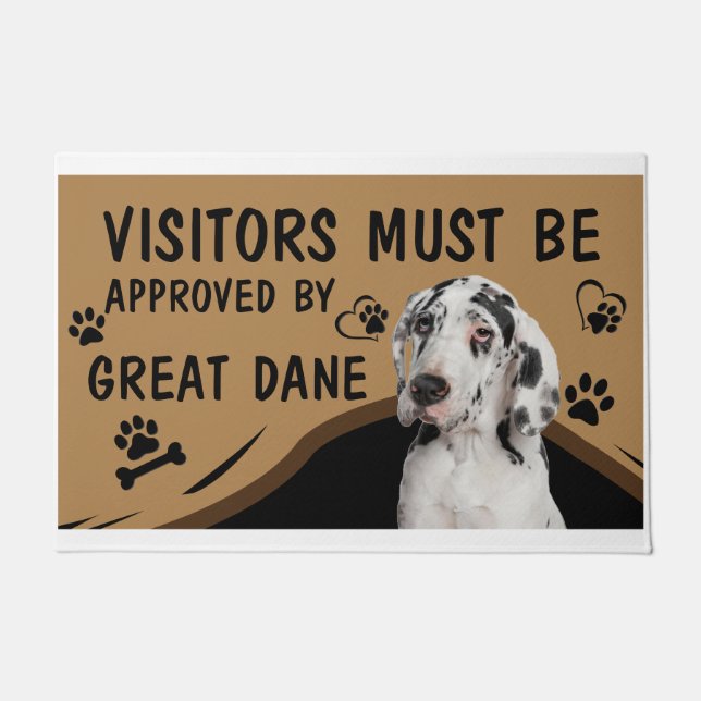 Tapete O Visitante Deve Ser Aprovado Por Great Dane (Frente)