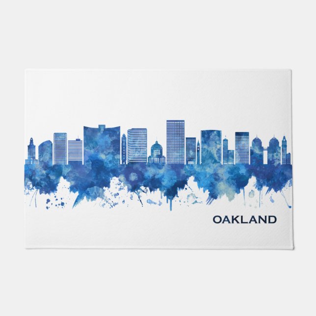 Tapete Oakland California Skyline Blue (Frente)