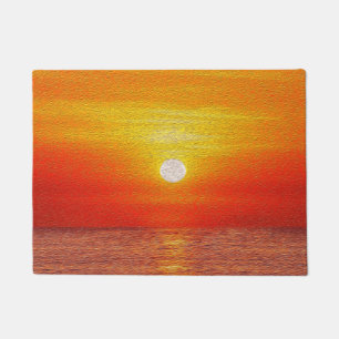 Tapete Oceano de Aquarela Ondas de Verão Sunset
