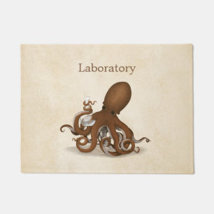 Tapete Octopus Com Porta Laboratorial De Vidro Flask Stea