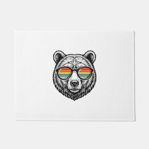 Tapete Óculos de Sol de Urso Vintage Desenho Gráfico Veto
