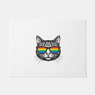 Tapete Óculos de sol vintage arco-íris Gato Orgulho Camis