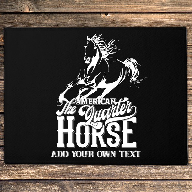 Tapete Oeste oeste do Cowboy selvagem, quarto americano (American quarter horse Cowboy wild west western Doormat)
