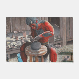 Tapete Ogre Oni - Fazer Japonês Pottery Fantasy Door Mat