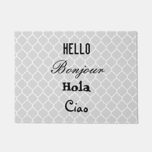 Tapete Olá! adeus Doormat da língua