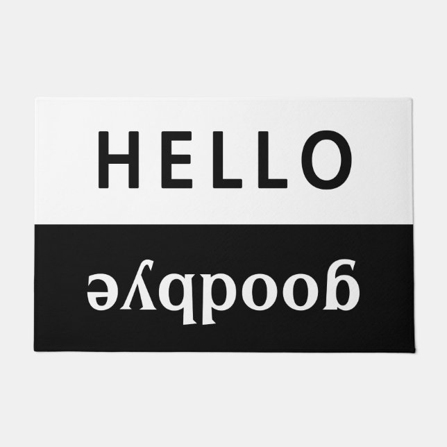 Tapete olá adeus preto e branco (Frente)