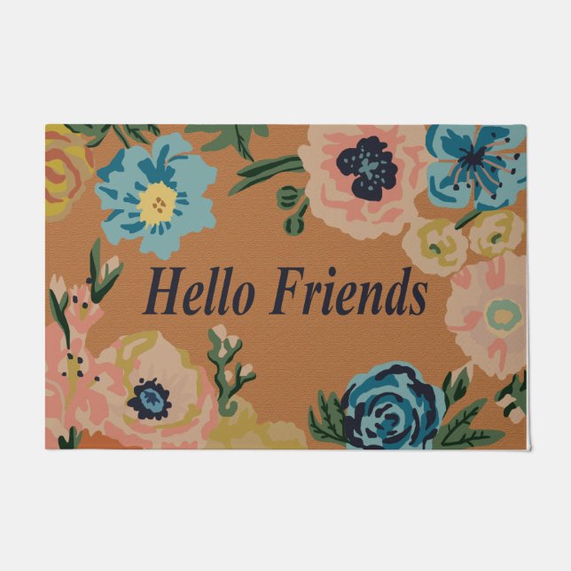Tapete Olá, Amigo Doormat, Funny Floral (Frente)