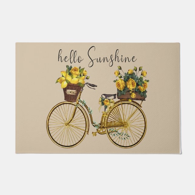 Tapete Olá, Sunshine Yellow Flower Bicmat Doormat (Frente)