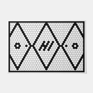 Tapete Olá, Trendy Faux Azulejo Preto e Branco