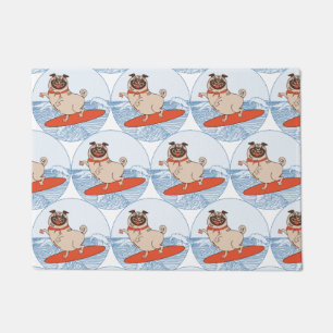 Tapete Onda cavalgando cachorro feliz na banda do cacheco