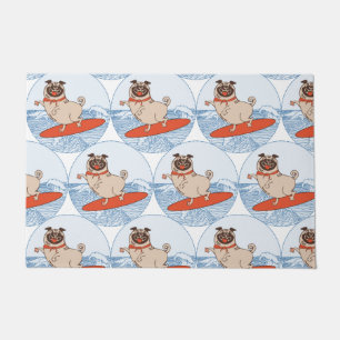 Tapete Onda cavalgando cachorro feliz na banda do cacheco