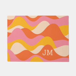 Tapete Ondas de tempestade em estilo retrô