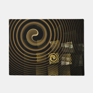 Tapete Ondas Douradas Hipnóticas Arte Moderna Abstrata