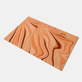 Tapete ondulações em tons de laranja, cilindro castanho c