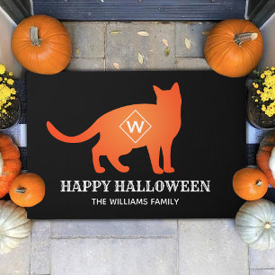 Tapete Orange Cat Happy Halloween Family