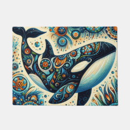 Tapete Orca Killer Whale Floral Whimssic - Praia Náutica 