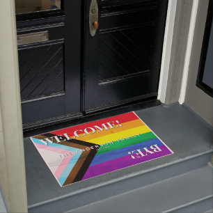 Tapete Orgulho do Progresso Rainbow Beach Personalizado B