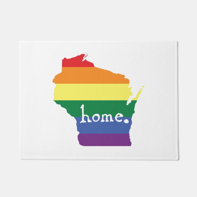 Tapete Orgulho gay de Wisconsin| Mapa do lar (Frente)