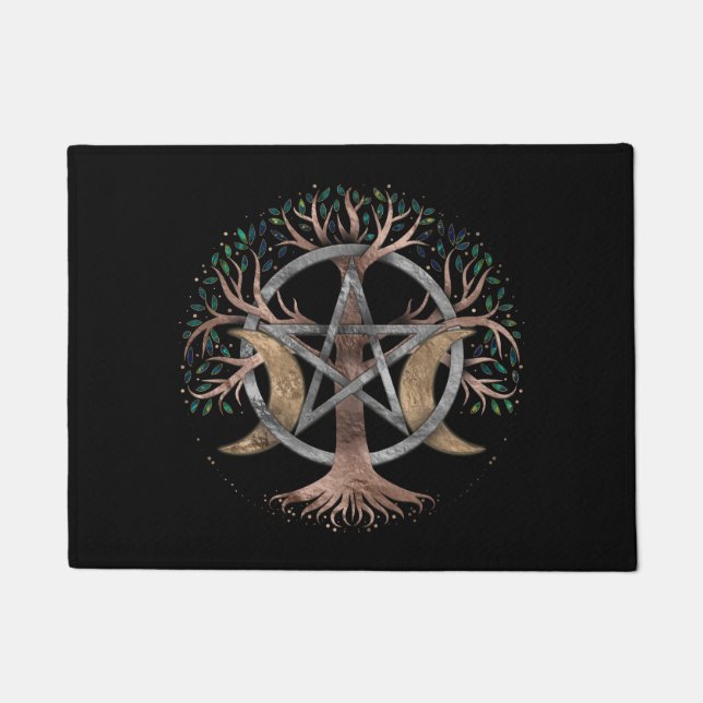 Tapete Ornamento da Lua do Pentagrama (Frente)