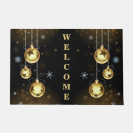 Tapete Ornamentos de Ouro de Natal Brilhantes Estrelas Ne