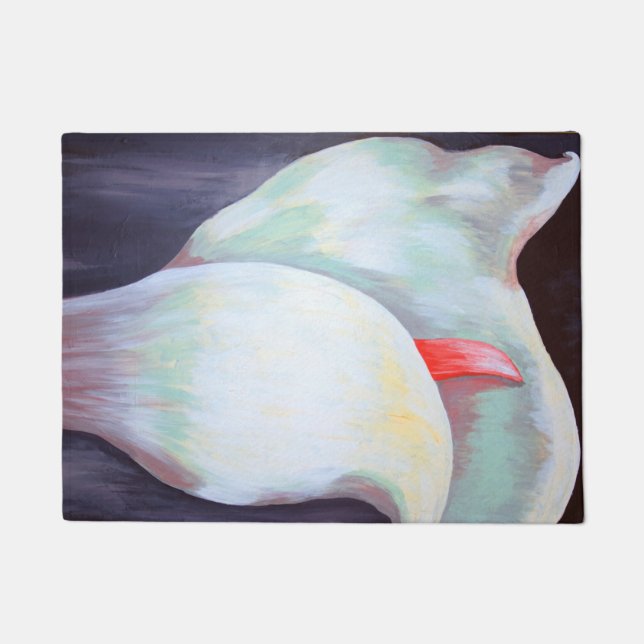 Tapete Orquídea Branca De Ivory Com Matizes Lilás (Frente)