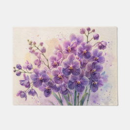 Tapete Orquídeas Roxas - Arte de Aquarela